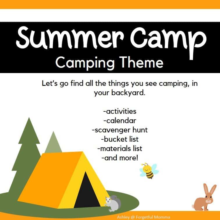 Backyard Summer Camp: Camping! - Forgetful Momma Shop