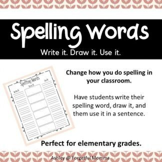 Spelling Words - Write It, Draw It, Use It. - Language Arts - ELA