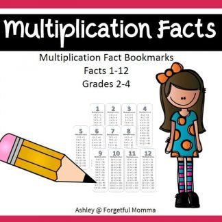 Multiplication Bookmark Flashcards