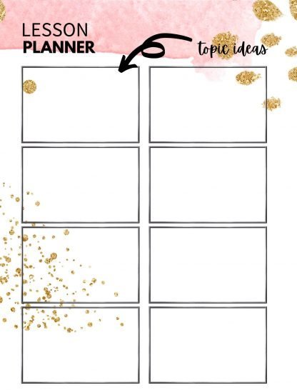 Teacher Planning Pages product sample