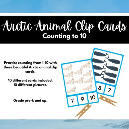 product cover image for Arctic Animal Clip Cards
