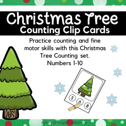 christmas counting clip card sample cover